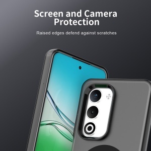 Husa pentru Oppo A5 4G, MagSafe, Antisoc, set cu sticker, CandyCase, Negru - Img 3