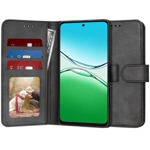 Husa pentru Oppo A5 Pro 5G, SKYDDAR INNOVATION, Diary Book, tip carte, cu Portofel Interior, Antisoc, Negru, set cu sticker