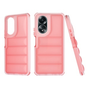 Husa pentru Oppo A58 4G, anti soc, margini ridicate, design modern, set cu sticker, wave shield, Rosu