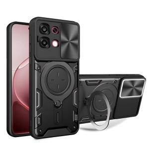 Husa pentru Oppo A6 Pro 5G, SKYDDAR INNOVATION, CamGuard Pro, Inel Magnetic, Protectie Camera, set cu sticker, Negru - Img 1