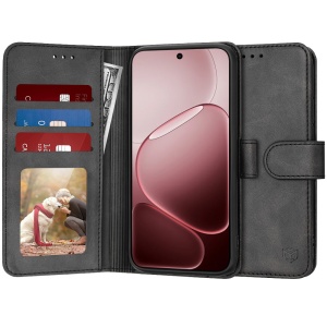Husa pentru Oppo A6 Pro 5G, SKYDDAR INNOVATION, Diary Book, tip carte cu Portofel Interior, Antisoc, set cu sticker, Negru