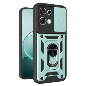 Husa pentru Oppo A6 Pro, protectie camere, Inel magnetic, set cu sticker, CamShield, Verde