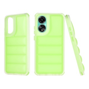 Husa pentru Oppo A78 4G, anti soc, margini ridicate, design modern, set cu sticker, wave shield, Verde