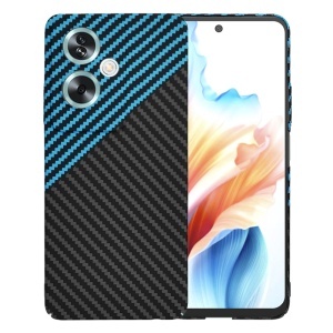 Husa pentru Oppo A79 5G / OnePlus Nord N30 SE, SKYDDAR INNOVATION, textura carbon, Carbonite FiberShell, set cu sticker, Bleu,