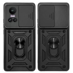Husa pentru Oppo Reno10 cu inel magnetic, Skyddar CamShield - Negru - Img 6
