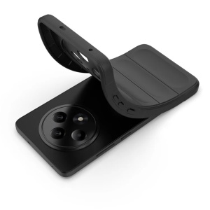 Husa pentru Oppo Reno12 F 4G, SKYDDAR INNOVATION, Vogue din Silicon Mat, set cu sticker, Negru - Img 2