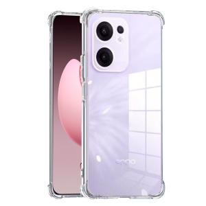 Husa pentru Oppo Reno13 F 4G / Reno13 F 5G , SKYDDAR INNOVATION, Shockproof Clear din Silicon Slim, Transparenta, set cu sticker