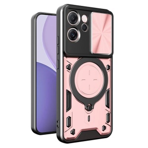 Husa pentru Oppo Reno14 F, SKYDDAR INNOVATION, CamGuard Pro, Inel Magnetic, Protectie Camera, set cu sticker, Roz auriu