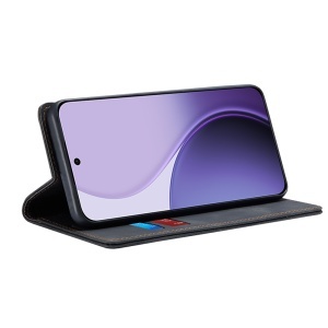 Husa pentru Oppo Reno14 F, SKYDDAR INNOVATION, Confy Cover tip Carte din piele Eco Premium, cu Portofel Interior, set cu sticker, Negru - Img 2