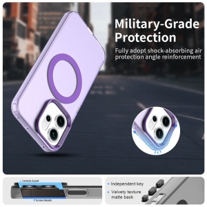 Husa pentru Oppo Reno14, MagSafe, Antisoc, set cu sticker, CandyCase, Mov - Img 4