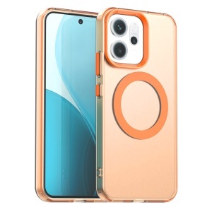 Husa pentru Oppo Reno14, MagSafe, Antisoc, set cu sticker, CandyCase, Portocaliu