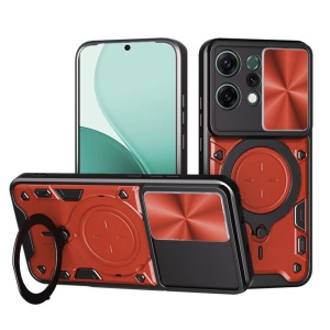 Husa pentru Oppo Reno14, SKYDDAR INNOVATION, CamGuard Pro, Inel Magnetic, Protectie Camera, set cu sticker, Rosu