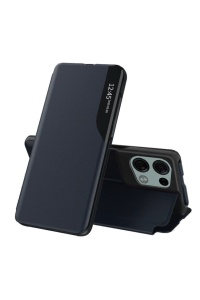Husa pentru Oppo Reno8 Pro tip carte, stand, suport birou, set cu sticker, efold, Albastru