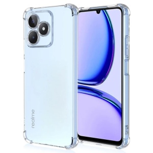 Husa pentru Realme C51 / Note 50 , SKYDDAR INNOVATION, Shockproof Clear din Silicon Slim, Transparenta, set cu sticker