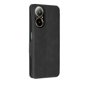 Husa pentru Realme C67 4G, SKYDDAR INNOVATION, Safe Wallet tip carte din Piele Ecologica, Suport Carduri, Inchidere Magnetica, Negru, set cu sticker  - Img 7