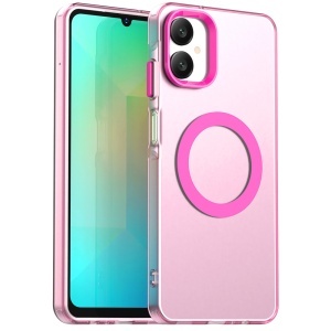 Husa pentru Samsung Galaxy A06, MagSafe, Antisoc, set cu sticker, CandyCase, Roz