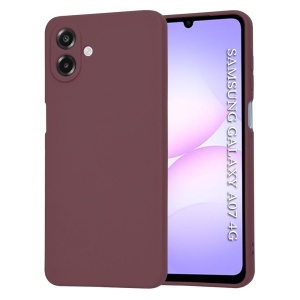 Husa pentru Samsung Galaxy A07 4G, SKYDDAR INNOVATION, din Silicon Catifelat, SoftElegance, set cu sticker, Bordo