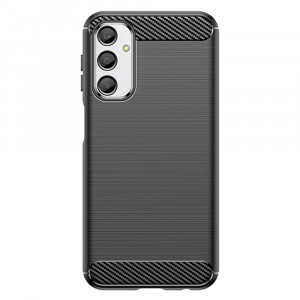 Husa pentru Samsung Galaxy A15 4G / A15 5G Carbon Silicon Skyddar, Anti-Amprente - Negru - Img 3