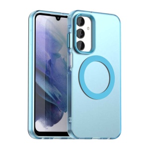 Husa pentru Samsung Galaxy A25 5G, MagSafe, Antisoc, set cu sticker, CandyCase, Albastru