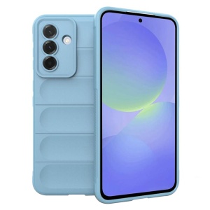 Husa pentru Samsung Galaxy A36 5G / Galaxy A56 5G, SKYDDAR INNOVATION, Vogue, din Silicon Mat, Bleu, set cu sticker