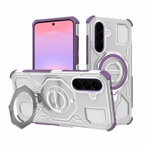 Husa pentru Samsung Galaxy A37 5G, Antisoc, SKYDDAR INOVATION, Carbon Shield PRO, Magsafe, set cu sticker, Mov