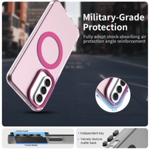 Husa pentru Samsung Galaxy A37 5G, MagSafe, Antisoc, set cu sticker, CandyCase, Roz - Img 3