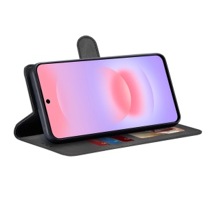 Husa pentru Samsung Galaxy A37 5G, SKYDDAR INNOVATION, Diary Book, tip carte cu Portofel Interior, Antisoc, set cu sticker, Negru - Img 4