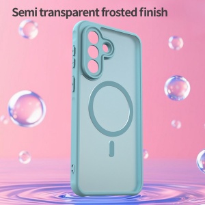 Husa pentru Samsung Galaxy A37 5G, SKYDDAR INNOVATION, HaloFrost MagSafe II, Antisoc, set cu sticker, Verde menta - Img 3