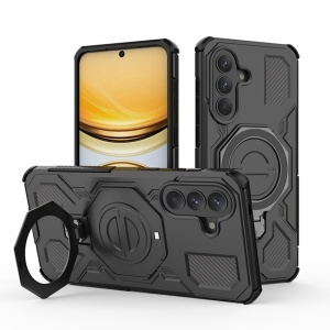 Husa pentru Samsung Galaxy A57 5G, Antisoc, SKYDDAR INOVATION, Carbon Shield PRO, Magsafe, set cu sticker, Negru