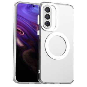 Husa pentru Samsung Galaxy A57 5G, MagSafe, Antisoc, set cu sticker, CandyCase, Alb