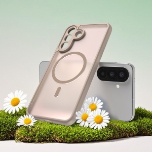Husa pentru Samsung Galaxy A57 5G, SKYDDAR INNOVATION, HaloFrost MagSafe II, Antisoc, set cu sticker, Auriu - Img 6
