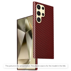 Husa pentru Samsung Galaxy Note 20 Ultra 5G / Galaxy Note 20 Ultra, Finisaj Premium cu Textura de Carbon, Design Elegant, SKDR CarbonFlex - Rosu