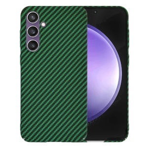 Husa pentru Samsung Galaxy S23 FE, SKYDDAR INNOVATION, textura carbon, Carbonite FiberShell, set cu sticker, Verde,