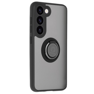 Husa pentru Samsung Galaxy S23, SKYDDAR INNOVATION, Glinth cu Inel Rotativ 360° Magnetic, Negru, set cu sticker  - Img 10
