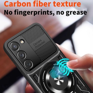 Husa pentru Samsung Galaxy S23, SKYDDAR INNOVATION, RuggedCam, Inel magnetic antisoc, set cu sticker, Negru - Img 6