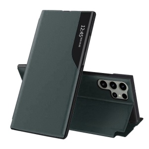 Husa pentru Samsung Galaxy S24 Ultra, tip carte, set cu sticker, eFold, Verde