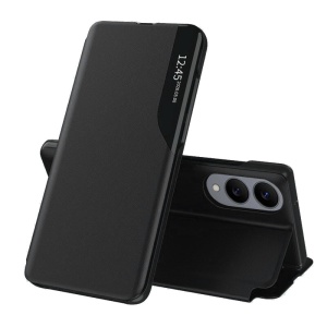 Husa pentru Samsung Galaxy S25 Edge, SKYDDAR INNOVATION, Eco View, tip carte, Negru, set cu sticker