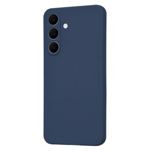 Husa pentru Samsung Galaxy S25 FE din Silicon Catifelat, SoftElegance, set cu sticker, Bleumarin - Img 3