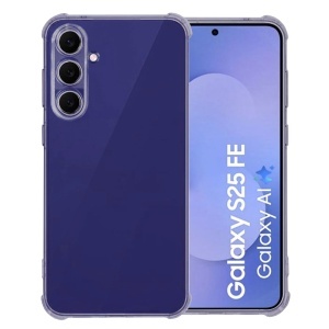 Husa pentru Samsung Galaxy S25 FE, SKYDDAR INNOVATION, Shockproof Clear Silicone, Silicon Slim, set cu sticker, Fumuriu