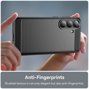 Husa pentru Samsung Galaxy S26 Edge, , din Silicon Slim, cu textura Fibra Carbon, Skyddar Carbon Silicone, set cu sticker, Negru - Img 3