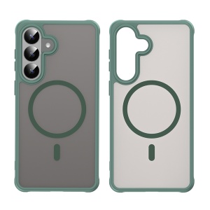 Husa pentru Samsung Galaxy S26 Edge, SKYDDAR INNOVATION, HaloFrost MagSafe II, Antisoc, set cu sticker, Verde - Img 3
