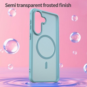 Husa pentru Samsung Galaxy S26 Edge, SKYDDAR INNOVATION, HaloFrost MagSafe II, Antisoc, set cu sticker, Verde menta - Img 3
