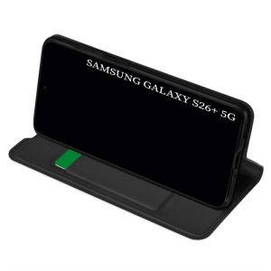 Husa pentru Samsung Galaxy S26 Edge, SKYDDAR INNOVATION, Magskin Book, tip Carte cu Portofel Interior, set cu sticker, Negru - Img 4