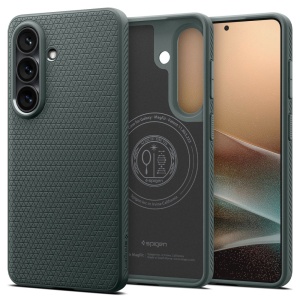 Husa pentru Samsung Galaxy S26 Plus flexibila, Spigen Liquid Air MagSafe, Verde