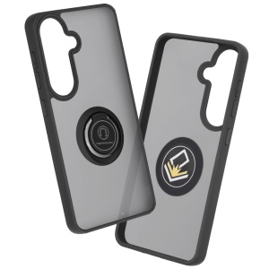 Husa pentru Samsung Galaxy S26, SKYDDAR INNOVATION, Glinth cu Inel Rotativ 360° Magnetic, set cu sticker, Negru  - Img 8