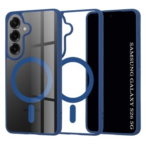 Husa pentru Samsung Galaxy S26, SKYDDAR INNOVATION, MagSafe Pro din silicon, set cu sticker, Albastru