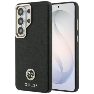 Husa pentru Samsung Galaxy S26 Ultra, Rhinestone Round Logo MagSafe, Guess, Negru