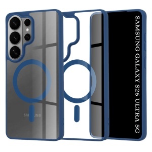 Husa pentru Samsung Galaxy S26 Ultra, SKYDDAR INNOVATION, MagSafe Pro din silicon, set cu sticker, Albastru