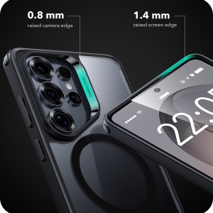 Husa pentru Samsung Galaxy S26 Ultra, slim, ESR Classic Hybrid HaloLock, Negru/transparenta - Img 3