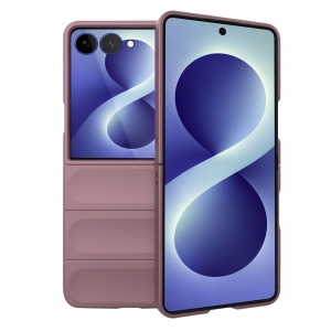 Husa pentru Samsung Galaxy Z Flip8 din Silicon Mat, Antisoc, set cu sticker, Magic Shield, Mov